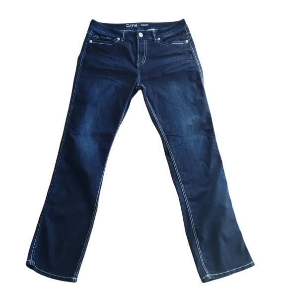 Warehouse One Dark Wash Denim Jeans Embroidery High Rise Straight  Leg 36 Reg - Picture 2 of 8